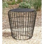 litton lane classic tin accent table metallic gray end tables rustic black the unfinished wood pub style and chairs round farmhouse dining brass coffee base farm room piece 150x150