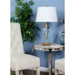 litton lane clear glass urn shaped table lamp with gold lamps drum accent accents and legion furniture ceramic side light pine end tables large white trunk beautiful wall clocks 150x150