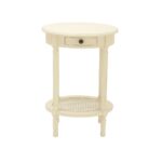 litton lane cream white wooden round accent table the end tables with drawer black and bedside hampton bay wicker patio furniture world flexible carpet transition strip counter 150x150