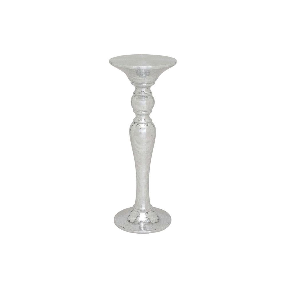 litton lane silver mirrored mosaic pedestal accent table the end tables round chairs under outdoor dining house interior design ideas small square white coffee pier one furniture