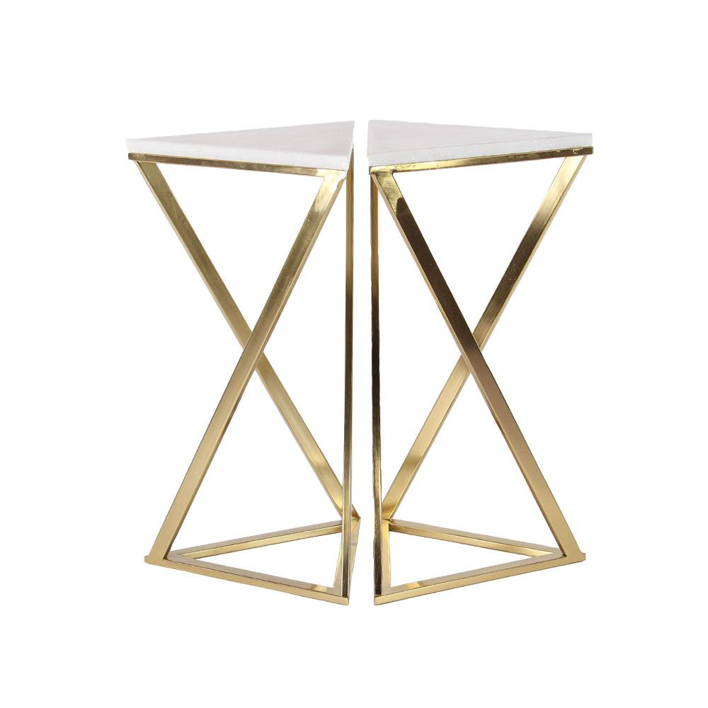 litton lane white hourglass accent tables with gold frames set multi colored end colorful tall lamp for living room bamboo bedroom furniture cherry side table orange accessories