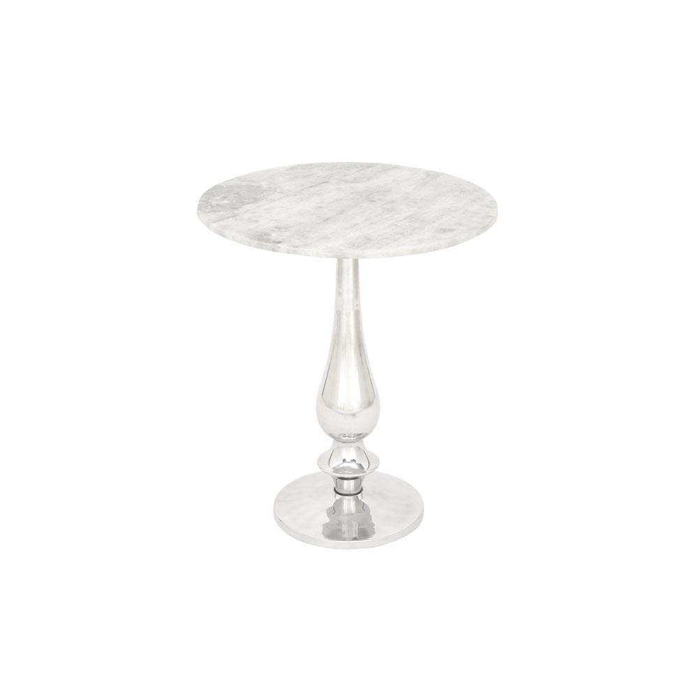 litton lane white marble round accent table with silver aluminum end tables pedestal stand the grey and yellow rug extendable trestle dining side set high corner nautical foyer