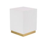 litton lane white square accent table with gold base the end tables drawer wrought iron nesting rustic coffee uma furniture small black round porcelain ginger jar lamps metal 150x150