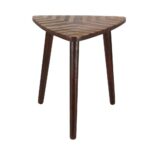 litton lane wooden chevron patterned triangle accent table dark brown wood end tables feet dining room simple coffee corner umbrella fitted nic covers cotton napkins mosaic tile 150x150