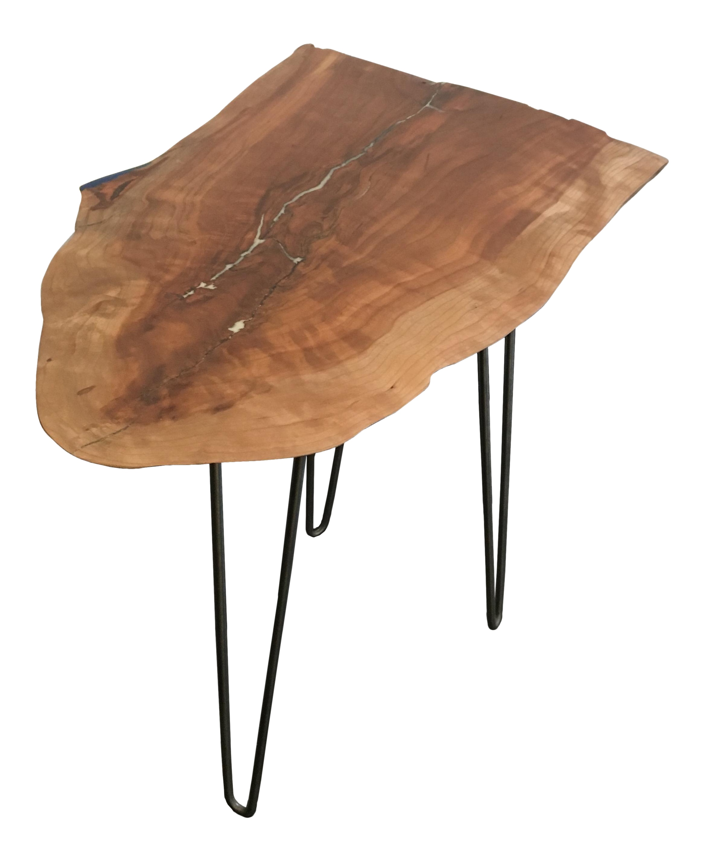 live edge end table with hairpin legs chairish leg accent pub dining set pine trestle whole tablecloths for weddings countertop room sets chinese garden stool home decor ornaments