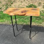 live edge entry tables hall and accent slab wood table black iron pipe sofa end rustic industrial round concrete inch decorator cherry furniture floor lamps toronto ikea white 150x150