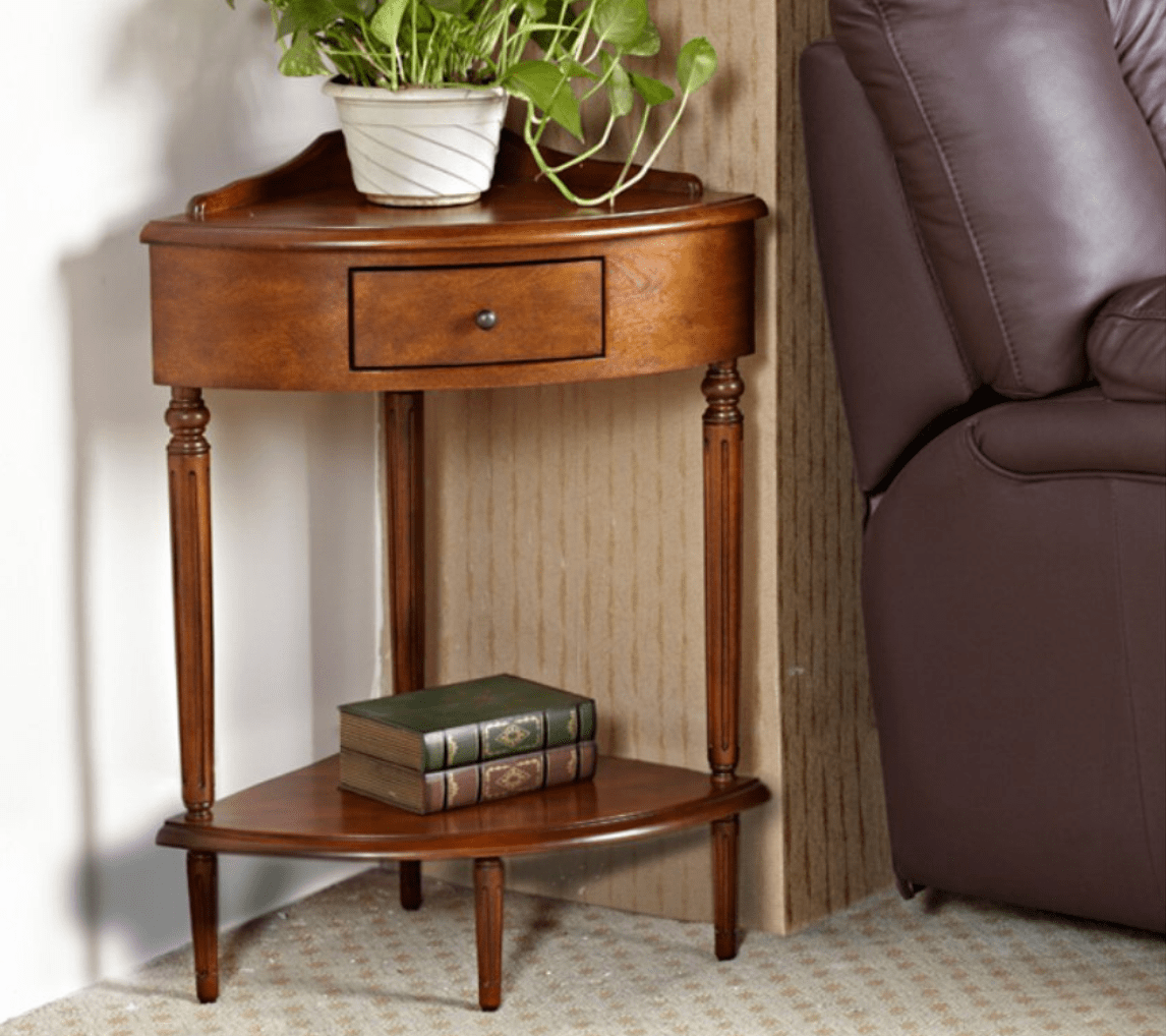 lovely small accent table for wood corner compact min with drawer kohls clocks target baby bedding aztec furniture ballard slipcovers dining set cherry wedge end center wooden