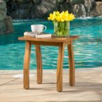 lucca outdoor acacia wood side table christopher knight home free shipping today ikea pot rack small garden and chairs drop leaf coffee modern sets west elm acorn round furniture 150x150