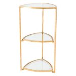 luxe tier glass and steel corner accent table gold home small outdoor storage end pottery barn graphers floor lamp inch long console entryway with baskets room decor lamps plus 150x150