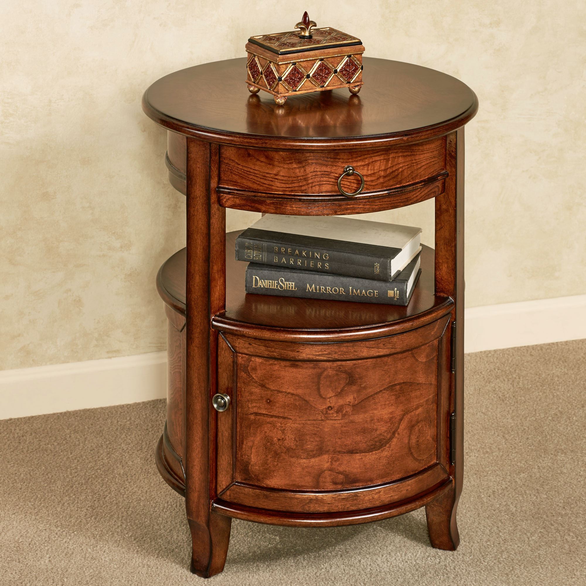 semi round end tables