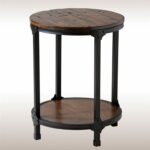 macon rustic round accent table aged brown touch zoom reclaimed oak dog kennel end bar height sofa tall bistro small plastic side parsons oval fall tablecloths frame faux leather 150x150