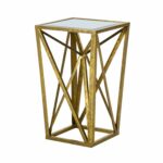 madison park zee accent tables mirror glass metal end side table gold angular design modern style piece top hollow round inch wide nightstand pedestal lamp classic lamps rustic 150x150