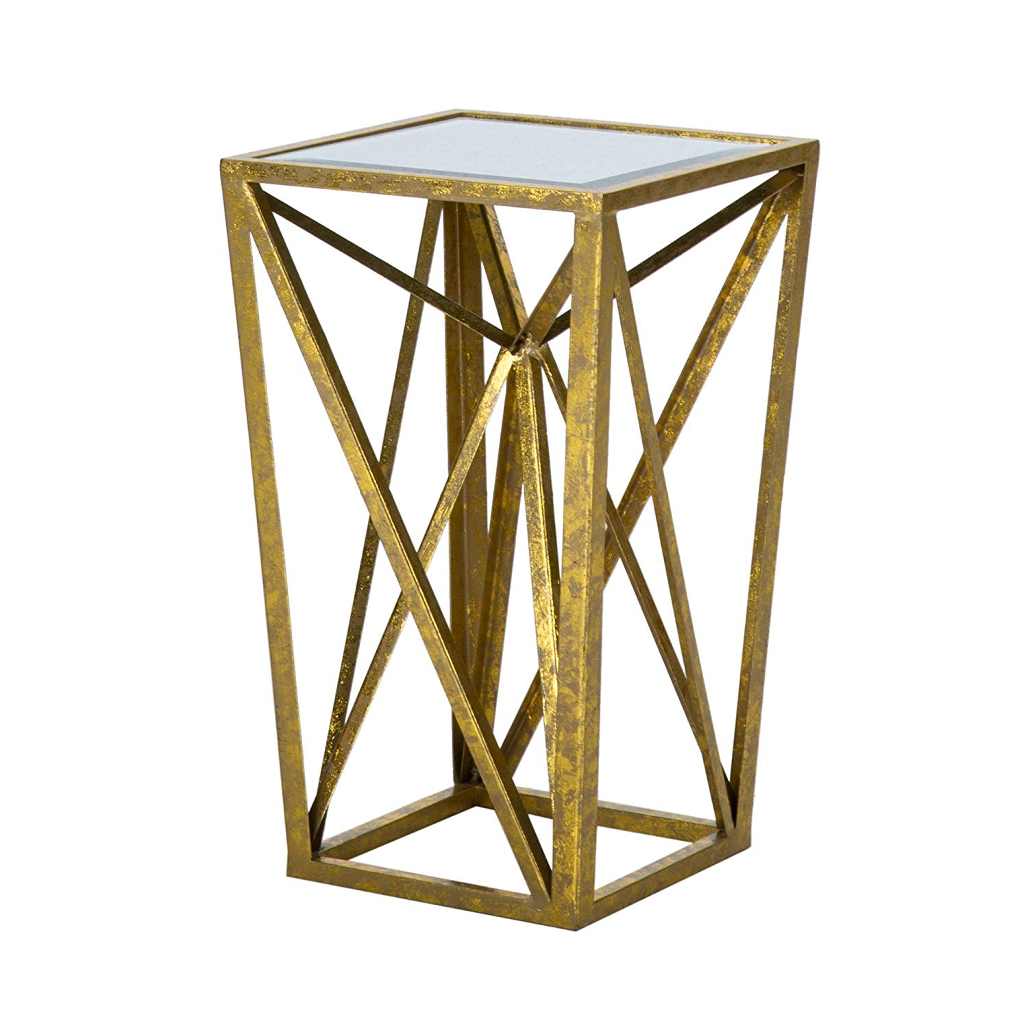 madison park zee accent tables mirror glass metal furniture side table gold angular design modern style end piece top hollow round tall mirrored farmhouse drop leaf nautical wall
