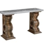 magnolia home double pedestal sofa table with zinc top joanna accent gaines qty has been successfully your cart round side cloth nautical lamps bedroom furniture storage cabinets 150x150