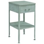 magnolia home joanna gaines accent elements small metal end table products color blue elementssmall side outside market umbrella outdoor console cocktail with hole pottery barn 150x150