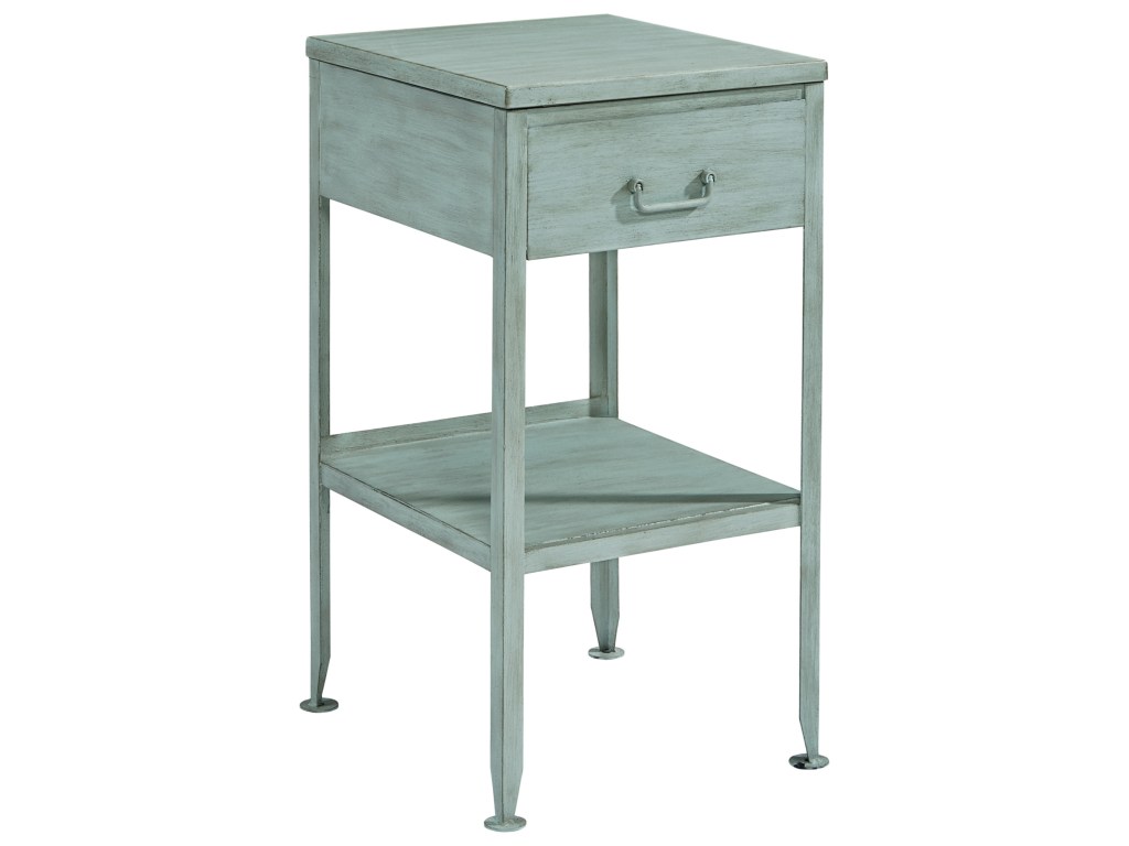 magnolia home joanna gaines accent elements small metal end table products color threshold teal with drawer and storage shelf diy round drop leaf dining folding chairs coffee