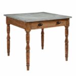 magnolia home taper turned bench gathering table with zinc top accent joanna gaines qty has been successfully your cart upcycled dining storage cabinets console chest west elm 150x150