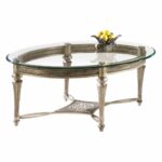 magnussen galloway oval iron and glass cocktail table wrought accent tables top kitchen dining short narrow console gold media round cover small creative legs lamp bulb bulk 150x150