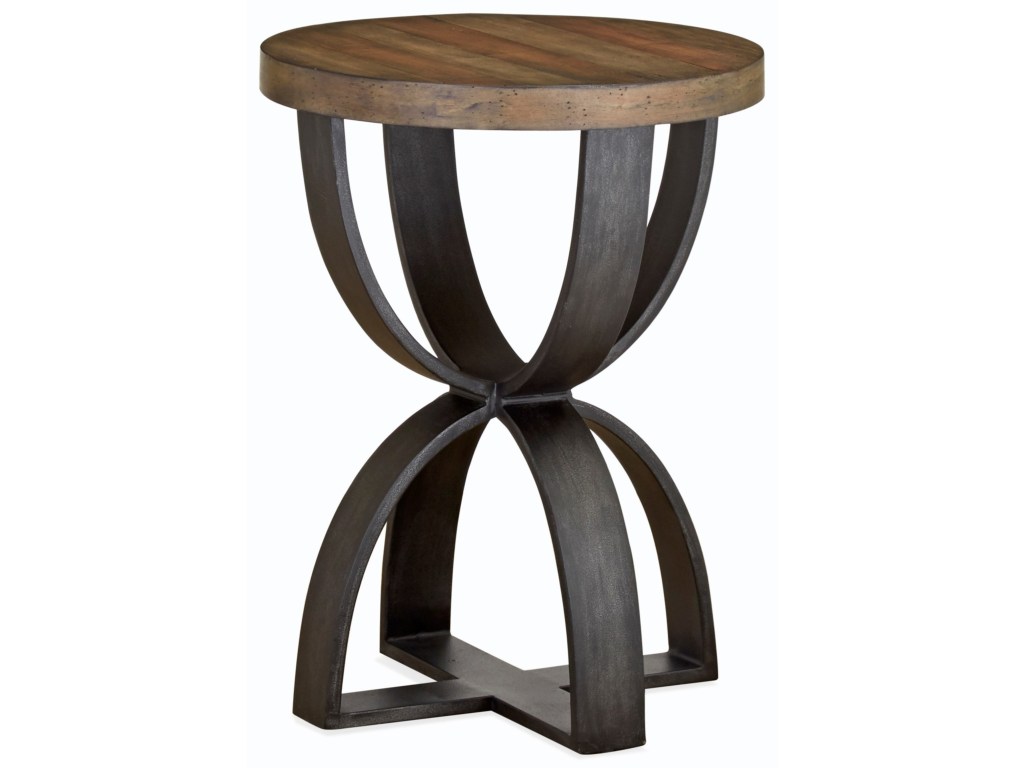 magnussen home bowden rustic round accent table solid wood products color oak tables contemporary occasional jcpenney quilts pier one imports coffee crystal lamps pub bar height