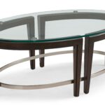 magnussen home carmen contemporary wood and glass oval cocktail products color metal accent table concrete dining tables danish pier one seat cushions reclaimed pub target nate 150x150