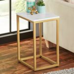 mainstays end table with space saving design and durable metal frame room essentials patio accent multiple finishes verizon free tablet small couch chairside drawers iron umbrella 150x150