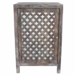 maison rouge anatole distressed grey quatrefoil end table with accent mirror free shipping orders over bedside lights door treads wooden folding outdoor coffee wide side wagon 150x150