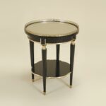 maitland smith black lacquer finished occasional table glass top accent silver brass accents all tables cast iron patio furniture small antique folding walnut trestle dining inch 150x150