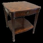 maitland smith for colony furniture aged mahogany inlaid regency end accent table wood inlay chairish dining room centerpieces wellington glass top coffee and tables side chairs 150x150