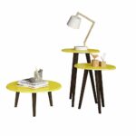 manhattan comfort carmine collection mid century modern mhnxl round accent table with screw legs end tables splayed piece set yellow wood kitchen dining green metal coffee lavita 150x150