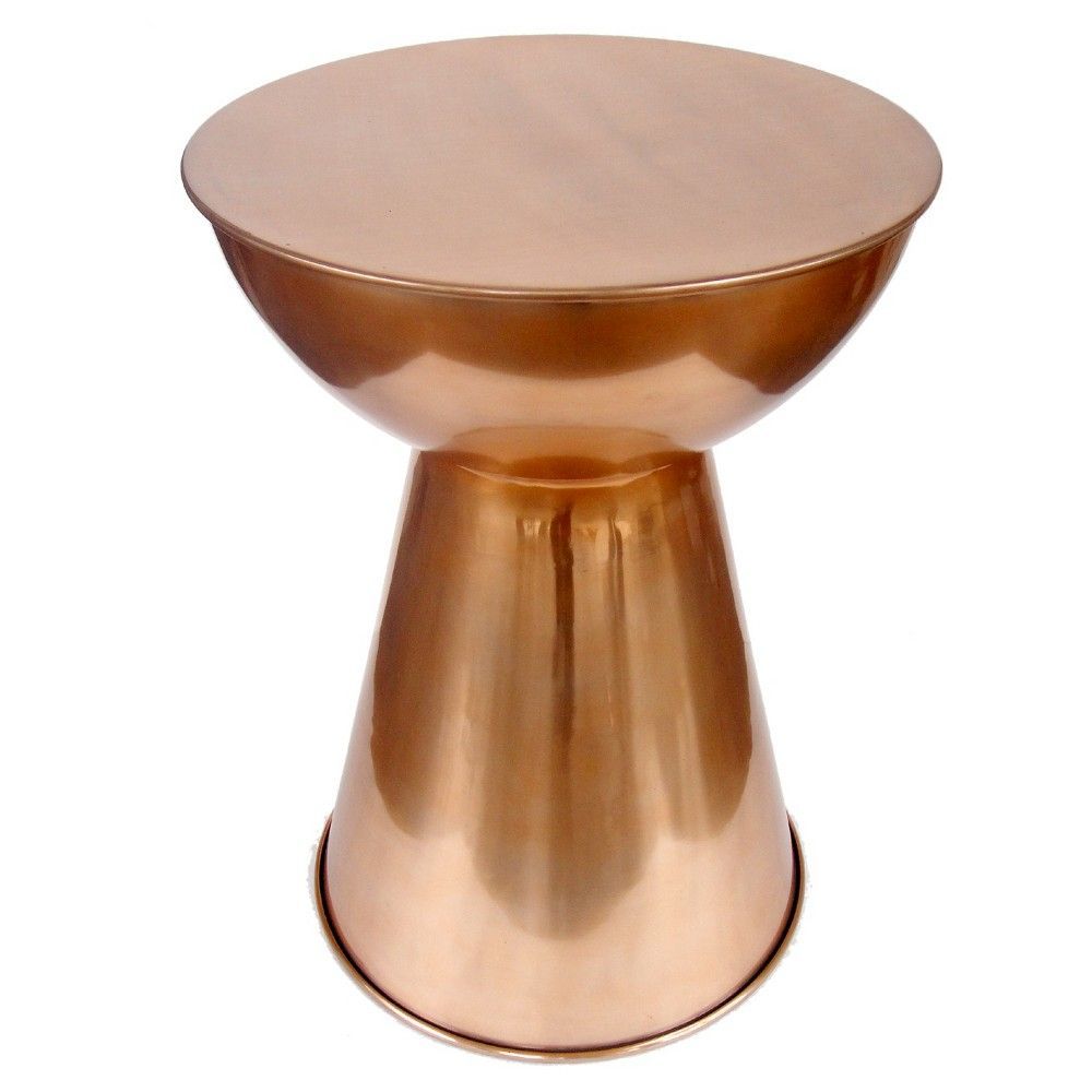 manila accent table copper brown drum project products lucite round dining inch cover small lamp shades chesterfield sofa side with marble extra white porch pineapple beach