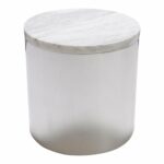 marble and steel drum accent table paul for habitat chairish cylinder ikea garden storage box glass drawer pulls weatherproof outdoor furniture usb lamp target file cabinet 150x150