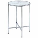 marble hallway find line white top accent table get quotations end faux topped silver metallic base sturdy tabletop minimal small folding black and decorations brass legs for 150x150