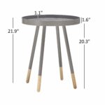 marcella paint dipped round spindle tray top side table inspire modern wood accent free shipping today office wall cabinets pair lamps three piece agate marble look dining coffee 150x150