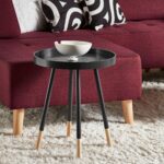 marcella paint dipped round spindle tray top side table inspire modern wood accent free shipping today winsome end three piece square glass coffee mats antiques roadshow dale 150x150