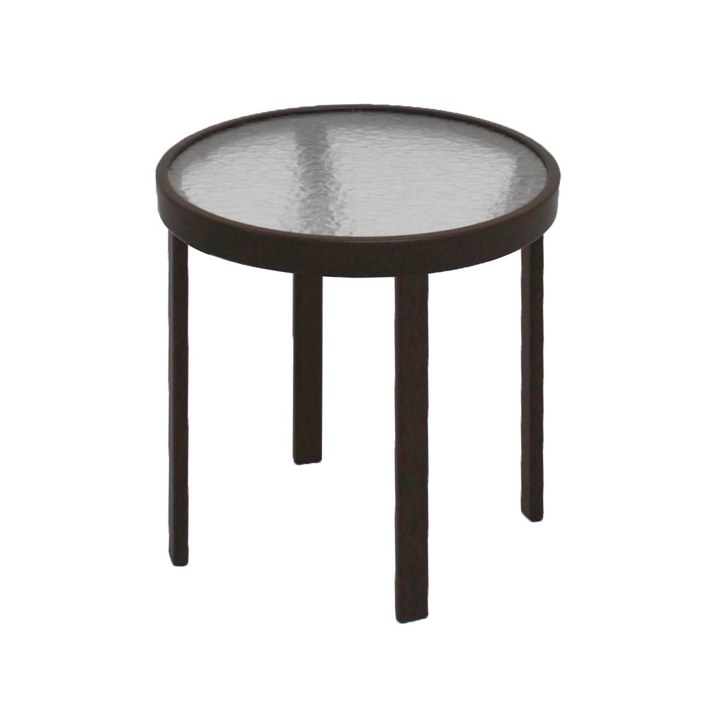marco island dark brown acrylic top commercial metal outdoor side tables table patio black bedside drawer file cabinet round ikea small battery operated accent lamps industrial