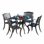 marietta outdoor furniture dining set cast aluminum harrietta piece accent table and chairs for patio deck garden ashley home glass top coffee wide threshold wood side tables 150x150