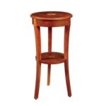 marquetry inlaid tall round wood accent table pedestal inch end tables portable outdoor umbrella great furniture target turquoise lamp patio cushions stand new coffee battery 150x150