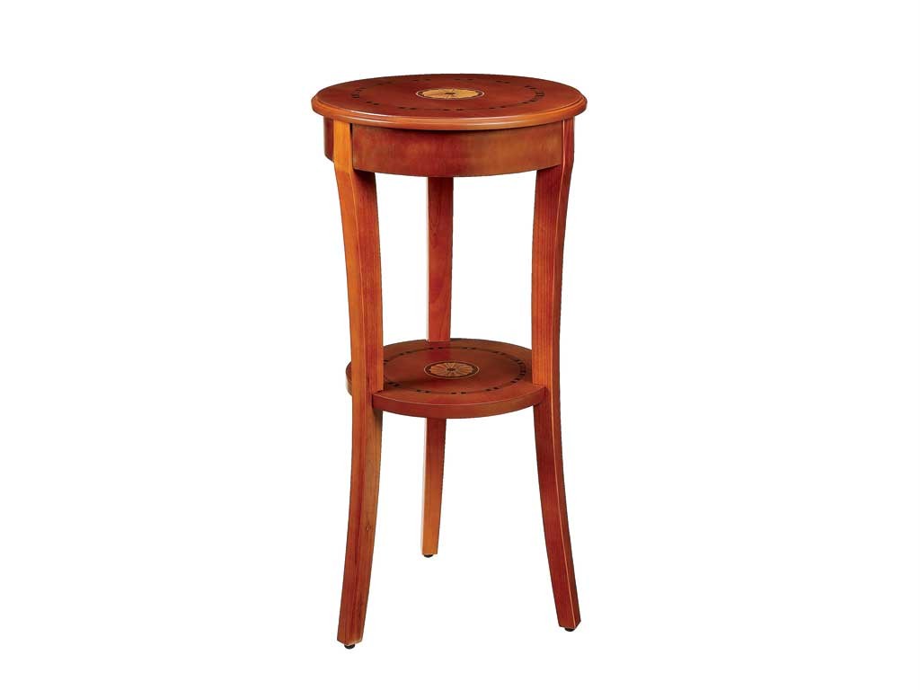 marquetry inlaid tall round wood accent table pedestal inch end tables portable outdoor umbrella great furniture target turquoise lamp patio cushions stand new coffee battery