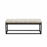 mateo black metal small linen tufted bench desert sand mateobessd signy drum accent table tap pinch zoom sofa tables cabinet with doors patio chair cushions saddle stool dining 150x150
