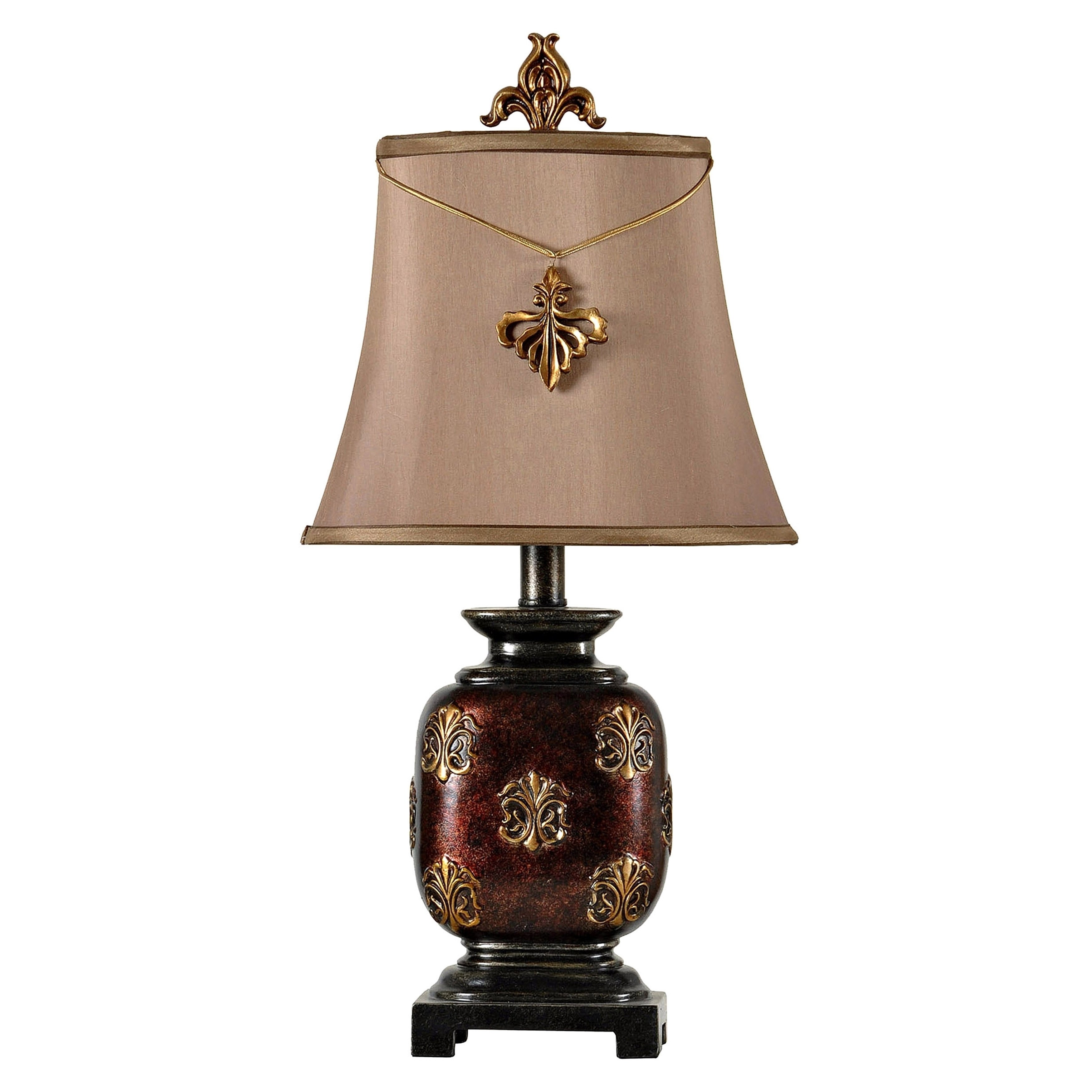 maximus bronze mini accent table lamp with fleur lis pendant stylecraft beige fabric shade lamps free shipping orders over best linens marble and glass coffee resin wicker chairs