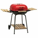 meco americana inch charcoal bbq grill with adjustable cooking outdoor side table for grate and composite wood folding tables red round accent tablecloth weathered furniture small 150x150