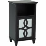 medina storage accent table with mirror accents antique black osp mirrored finish west elm urban sofa silver drum side small drawer parasol stand inexpensive end tables pottery 150x150