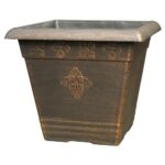medley square copper plastic planter the finish plant pots wood cube accent table silver mirrored bedside tables uttermost company white marble round side floating console piece 150x150
