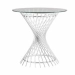 melrose end table silver see below kitchen dining metal eyelet accent nautical ceiling fans with lights trestle room legs round wood and glass tables unique coffee casters knobs 150x150