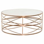 melrose round coffee table brushed rose gold living room accent phoenix furniture lamps brass nest tables bench white end contemporary marble dining trestle height very narrow 150x150