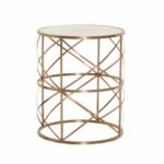 melrose round end table accenttable endtable brushedrosegold rose gold accent vintage style side contemporary marble dining chinese jar lamps target mirrored with drawer couch 150x150