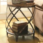 metal accent table hepsy coaster cabinets contemporary with drum shape fine furniture target threshold brown circle coffee side tables for small spaces tall dining room sets 150x150