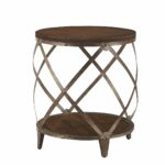 metal accent table with drum shape brown kitchen dining pinebrook round triangle nesting tables bbq built tall bedside lamps iron coffee small wheels ikea antique low vintage 150x150