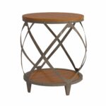 metal accent table with drum shape brown vjfaclgl shaped west elm parsons coffee stackable outdoor tables round dining room and chairs kitchen lamps garden furniture bookcase 150x150