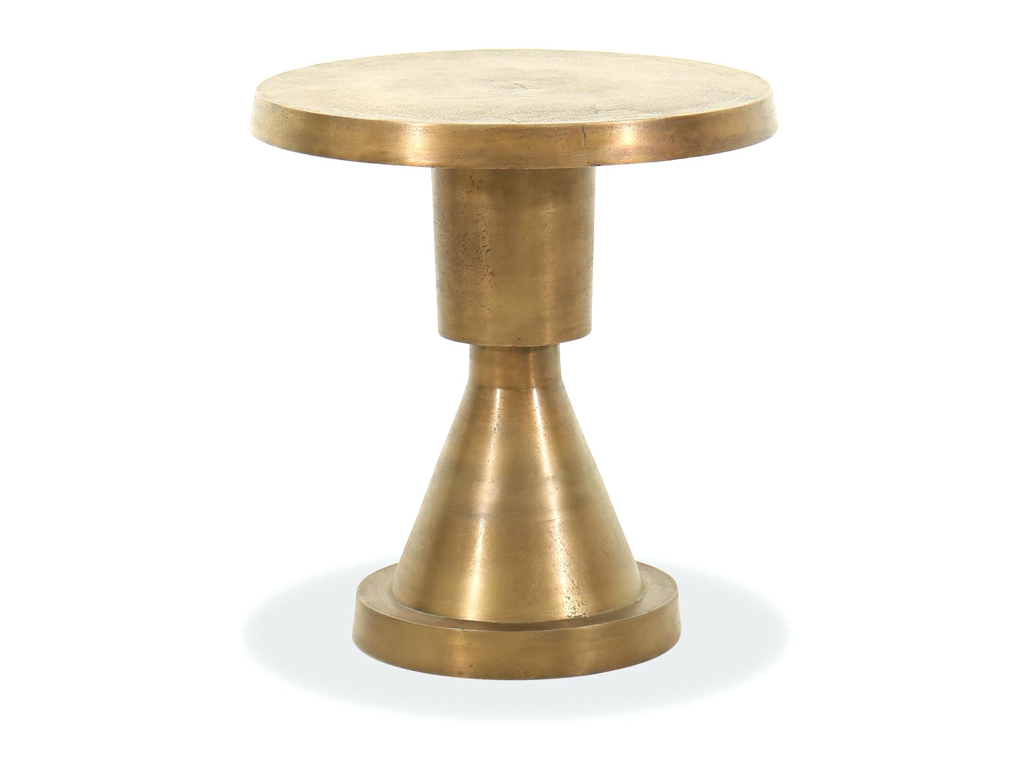 metal accent tables bronze kitchenaid service centre kitchener road mrt kitchen food rebel address design conical base aluminum table gold brothers furniture adorable full size